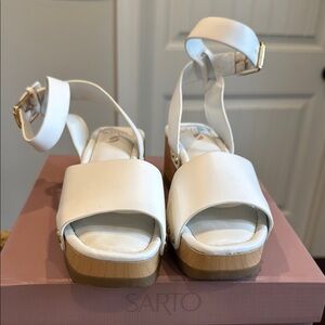 Franco Sarto White Sandals